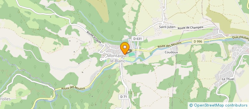 localisation de l'entreprise MMD IMMO  MONTAIGUT-LE-BLANC