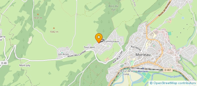 localisation de l'entreprise MMD INVESTISSEMENTS  MORTEAU