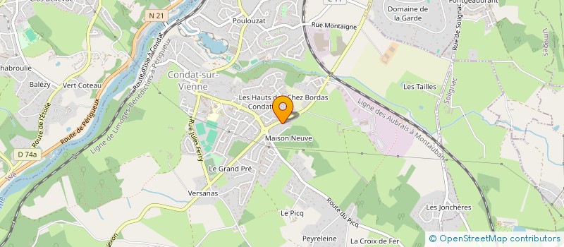 localisation de l'entreprise MMDD PEINTURE à CONDAT-SUR-VIENNE