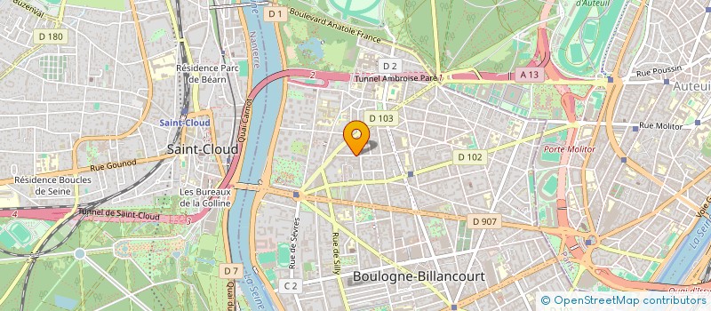 localisation de l'entreprise MME CAUQUOIN SIMONE à BOULOGNE-BILLANCOURT