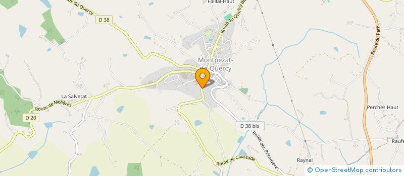 localisation de l'entreprise MME COLOMBIER GINETTE  MONTPEZAT-DE-QUERCY