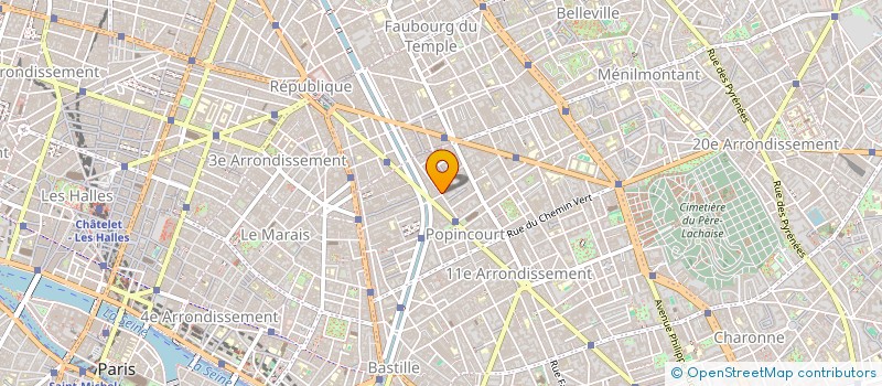 localisation de l'entreprise MME D'ARGENCE DENISE  MME LAMY JANNINE  PARIS