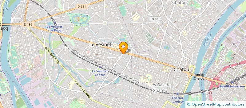 localisation de l'entreprise MME FAYOLLES  MME MASSIANI à LE VESINET