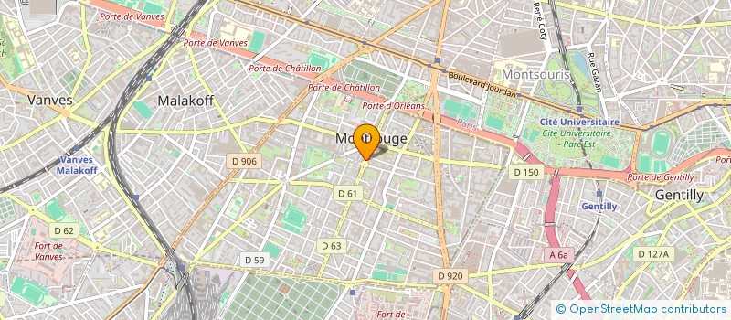 localisation de l'entreprise MME FELY ANDREE  MME SAUVAGE MARCELLE  MONTROUGE