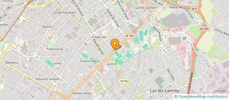 localisation de l'entreprise MME GRUSON GENEVIEVE REP GRUSON BERNARD  ROUBAIX