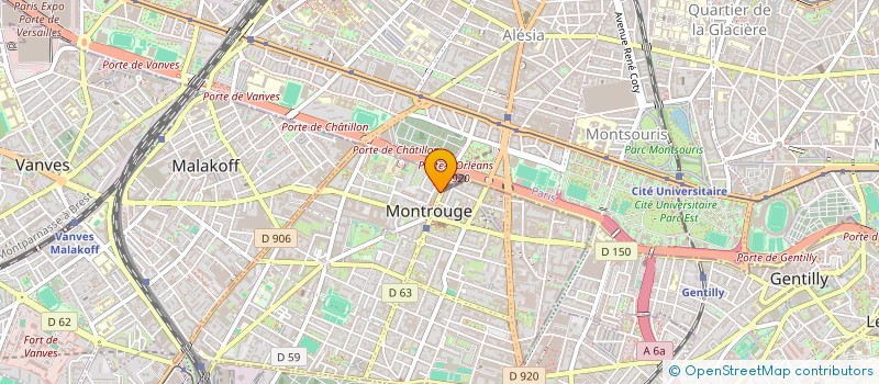 localisation de l'entreprise MME JACQUIER MARCELLE  MME BUSSON H  MONTROUGE