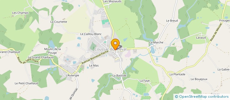 localisation de l'entreprise MMG  COUSSAC-BONNEVAL