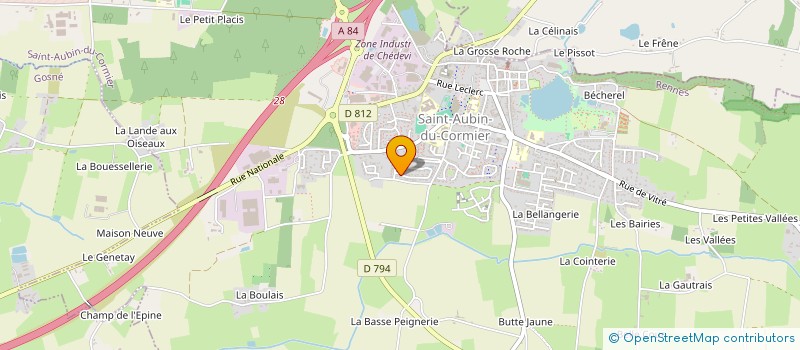 localisation de l'entreprise MMH  SAINT-AUBIN-DU-CORMIER