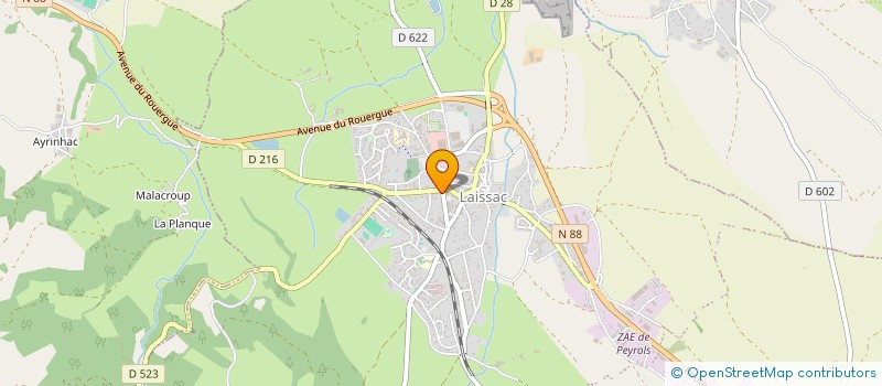 localisation de l'entreprise MMS-PM  LAISSAC-SEVERAC L'EGLISE