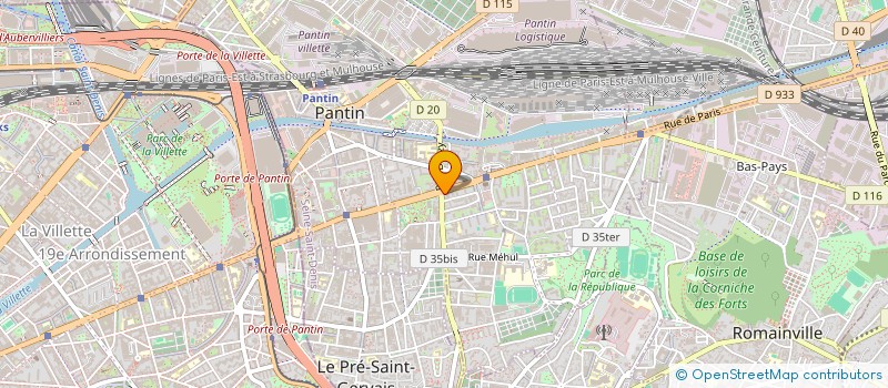localisation de l'entreprise MMT à PANTIN