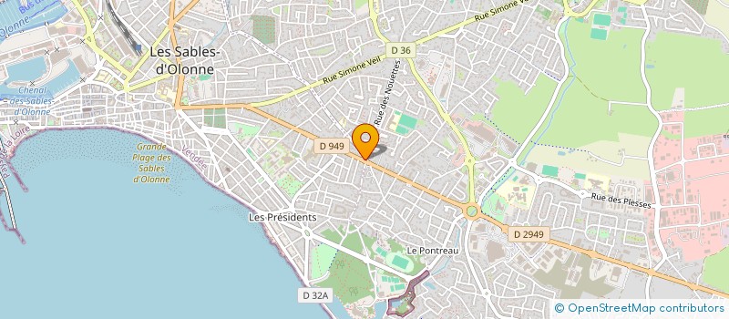 localisation de l'entreprise MMV HOLDING à LES SABLES D'OLONNE