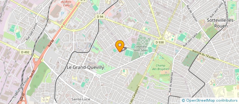 localisation de l'entreprise MN AUTOMOBILE à LE GRAND-QUEVILLY