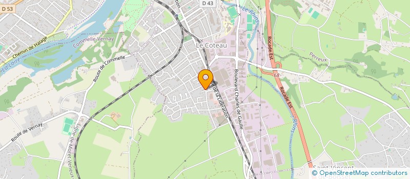 localisation de l'entreprise MN CHAUFFAGE  LE COTEAU