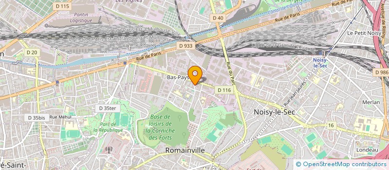 localisation de l'entreprise MN HOME DESIGN à ROMAINVILLE