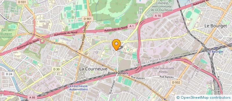 localisation de l'entreprise MN PRO à LA COURNEUVE