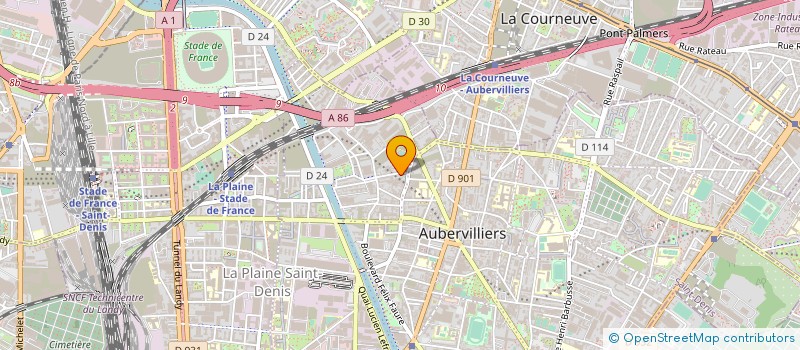localisation de l'entreprise MN TRANSPORT  AUBERVILLIERS