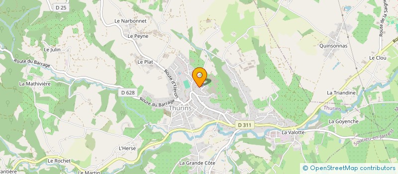 localisation de l'entreprise MN2E  THURINS