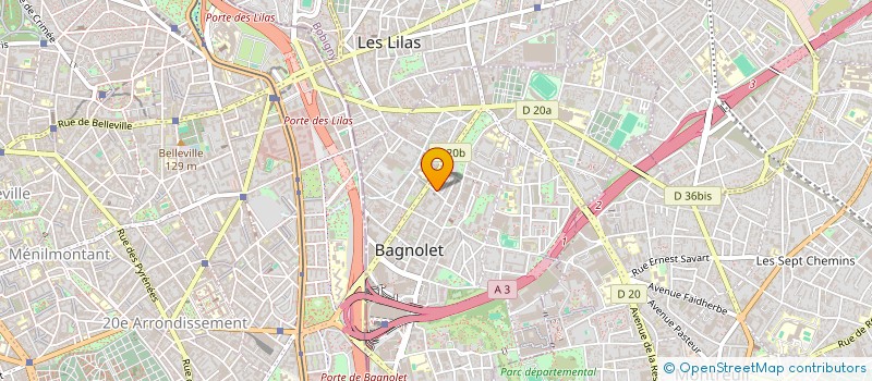 localisation de l'entreprise MNA à BAGNOLET