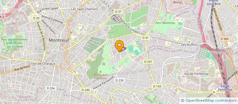localisation de l'entreprise MNA TRANSPORT à MONTREUIL