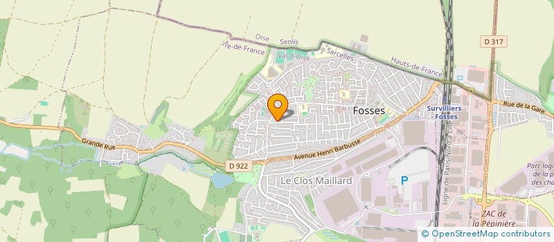 localisation de l'entreprise MNB INVEST  FOSSES