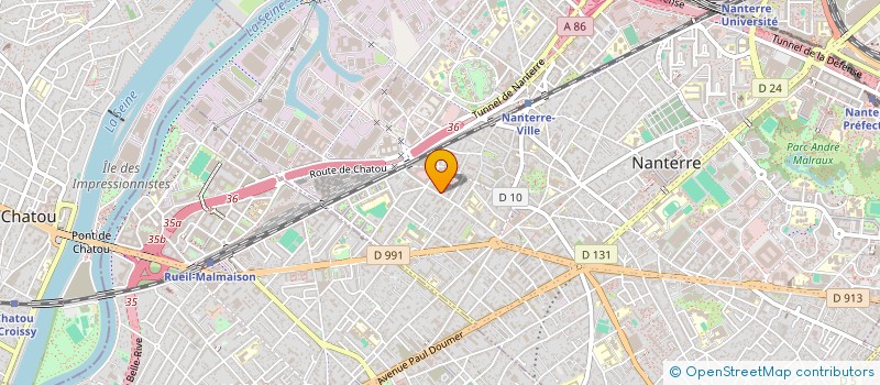 localisation de l'entreprise MND  NANTERRE