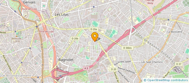 localisation de l'entreprise MNF FRUITS à BAGNOLET