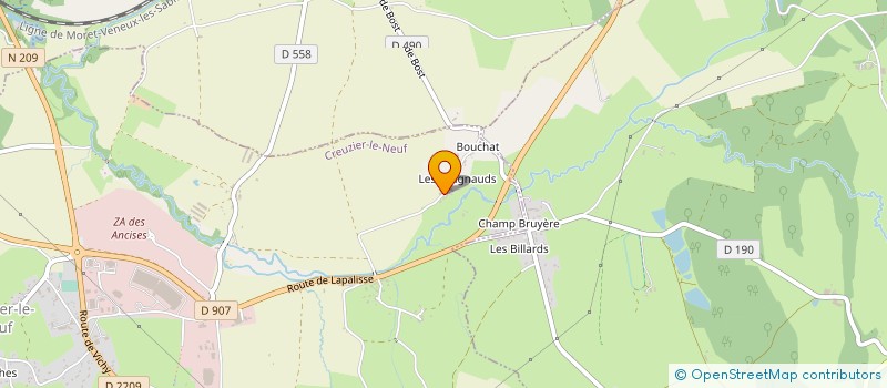 localisation de l'entreprise MNJS à CREUZIER-LE-NEUF