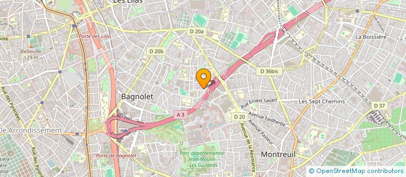 localisation de l'entreprise MNM PRIMEURS à BAGNOLET