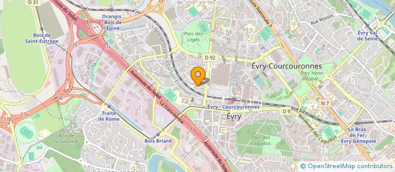 localisation de l'entreprise MNS SECURITE PRIVEE  EVRY-COURCOURONNES