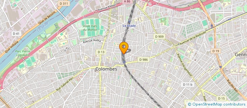 localisation de l'entreprise MNV CHAUFFAGE à COLOMBES