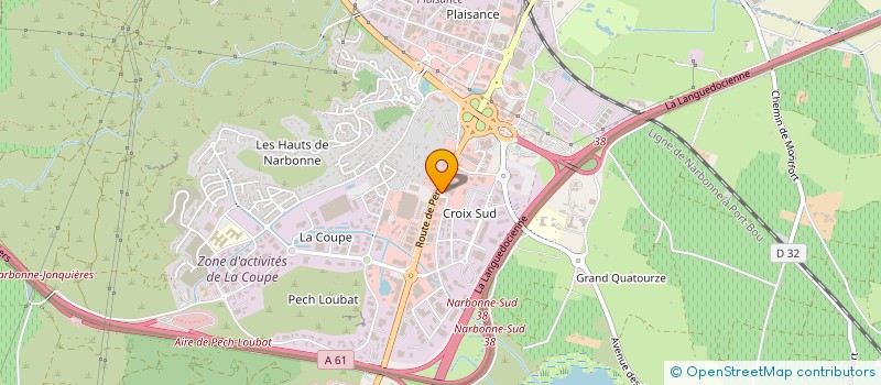 localisation de l'entreprise MO DISTRIBUTION à NARBONNE
