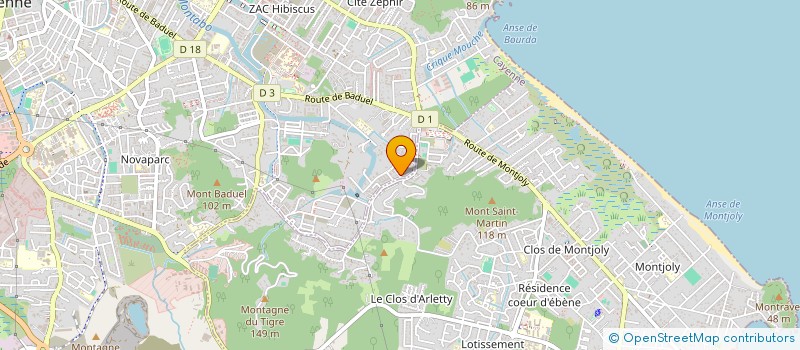 localisation de l'entreprise MO TI KAZ  CAYENNE