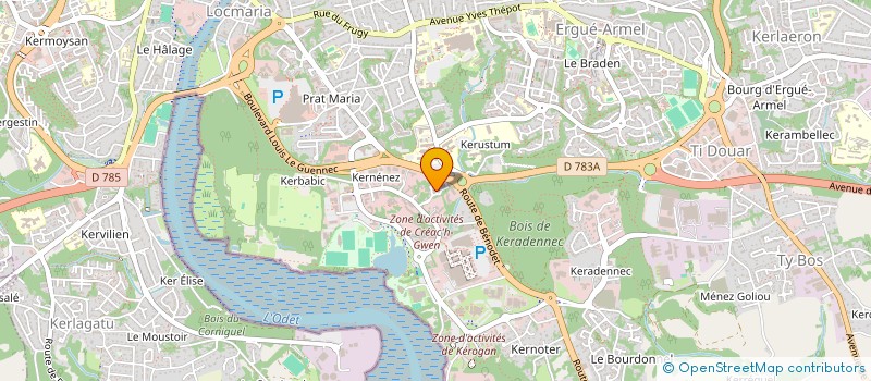 localisation de l'entreprise MOALIC - COADOU à QUIMPER