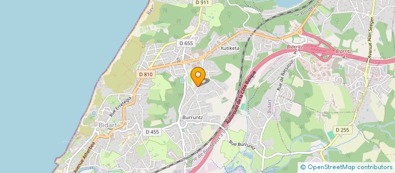 localisation de l'entreprise MOANA à BIDART