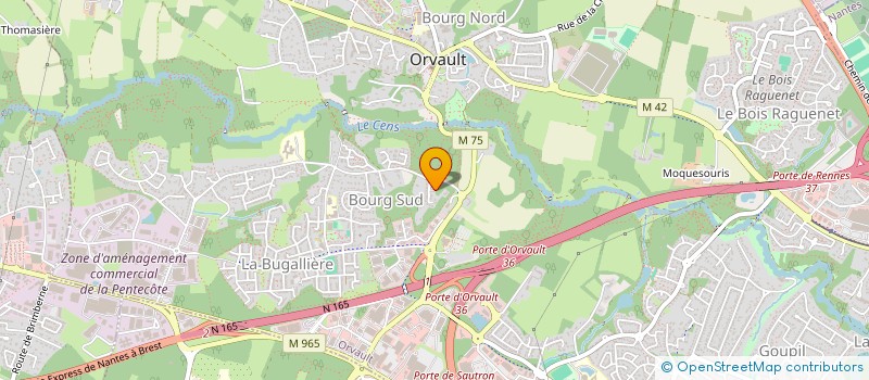 localisation de l'entreprise MOANA FRANCE à ORVAULT