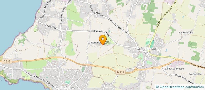 localisation de l'entreprise MOANA'LINE à LA PLAINE-SUR-MER