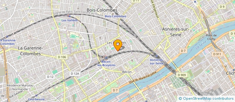 localisation de l'entreprise MOAZERG BAT-DECO- PROPRETE-COM à COURBEVOIE