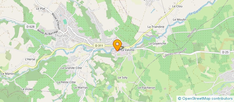 localisation de l'entreprise MOB  THURINS