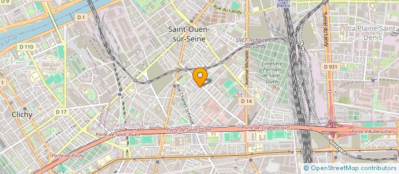 localisation de l'entreprise MOB HOTEL PARIS LES PUCES SNC à SAINT-OUEN-SUR-SEINE