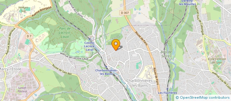 localisation de l'entreprise MOBIGONE à CHARBONNIERES-LES-BAINS