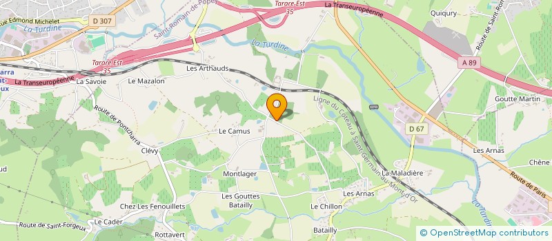 localisation de l'entreprise MOBIL AID PLATEFORME MOBILITE DU RHONE  SAINT-FORGEUX