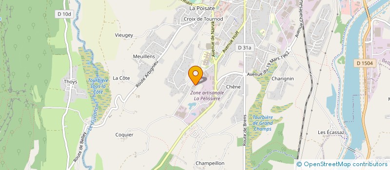 localisation de l'entreprise MOBILIER BOIS REBOURSIN  BELLEY