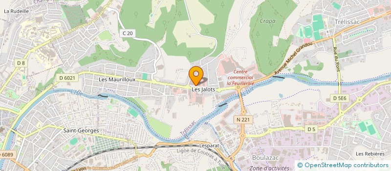 localisation de l'entreprise MOBILIER PECOU à TRELISSAC