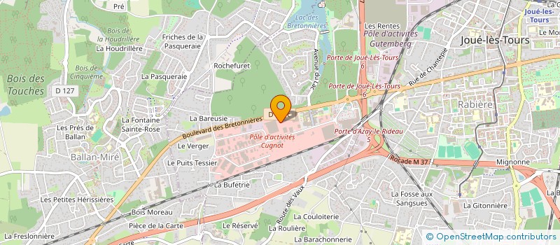 localisation de l'entreprise MOBILITE SOLIDAIRE 37 à JOUE-LES-TOURS