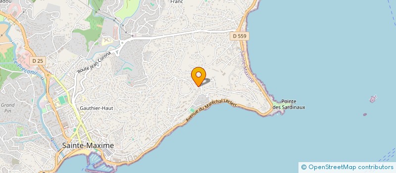 localisation de l'entreprise MOCA à SAINTE-MAXIME