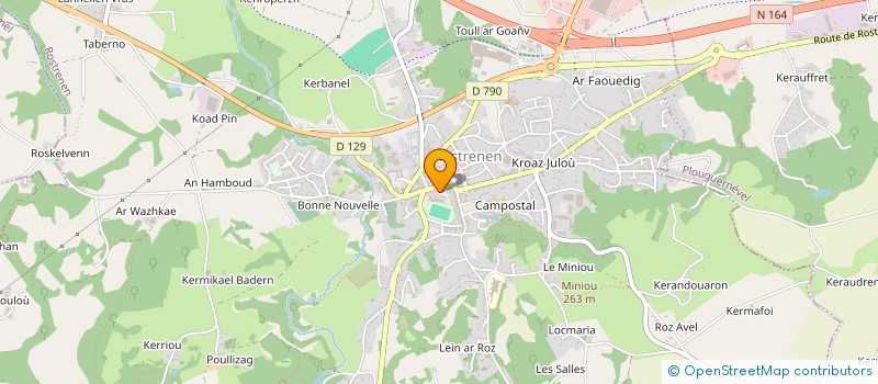 localisation de l'entreprise MOD ALL - CLUSTER TOURISME VERT ET CULTUREL  ROSTRENEN