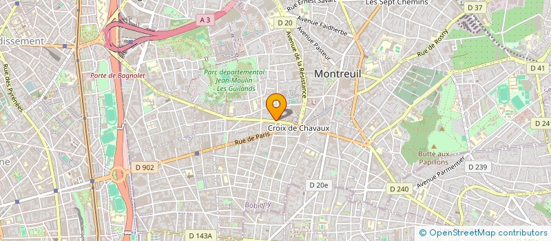 localisation de l'entreprise MOD'ART à MONTREUIL