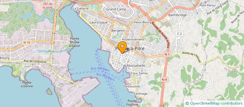 localisation de l'entreprise MOD'CHIC à POINTE A PITRE