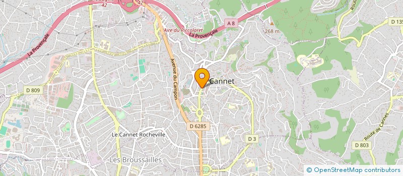 localisation de l'entreprise MOD'COIFFURE à LE CANNET