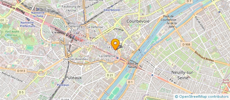 localisation de l'entreprise MOD HAIR LIGNE à COURBEVOIE